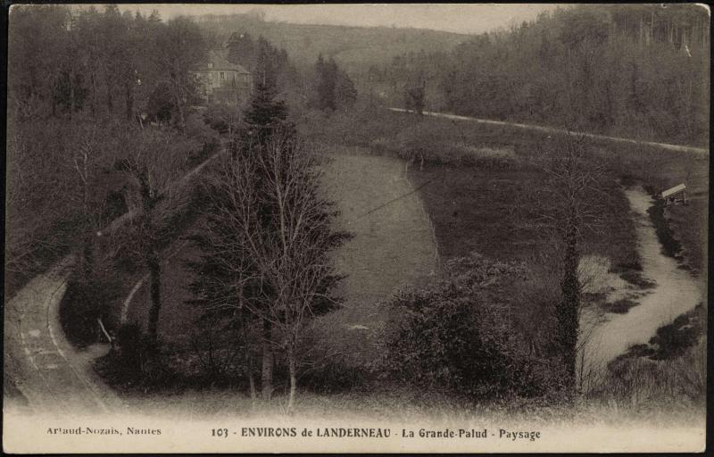 Carte postale ancienne La Grande-Palud - Paysage à La Forest-Landerneau