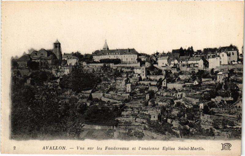 Carte postale ancienne Avallon Vue sur les Foudereaux France à Avallon