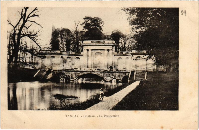 Carte postale ancienne Tanlay Chateau, La Perspective France à Tanlay