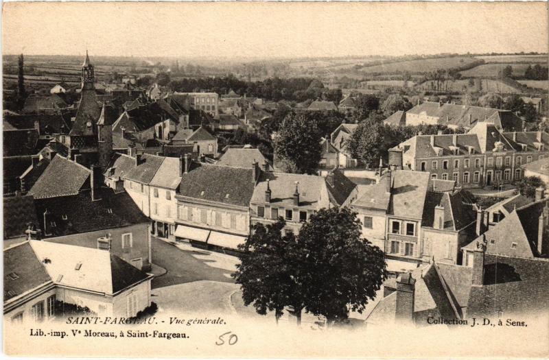 Carte postale ancienne Saint-Fargeau Vue generale France à Saint-Fargeau