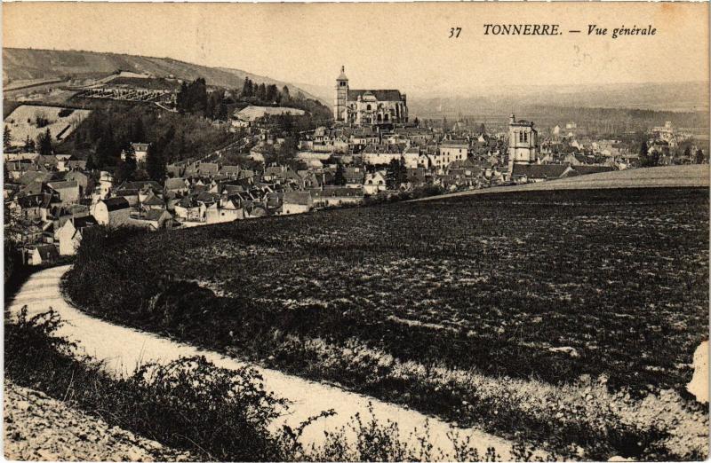 Carte postale ancienne Tonnerre Vue generale France à Tonnerre