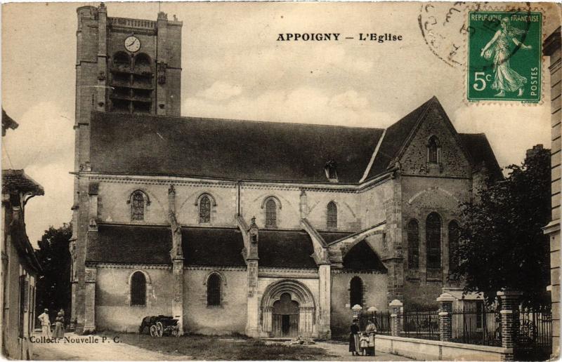 Carte postale ancienne Appoigny L'Eglise France à Appoigny