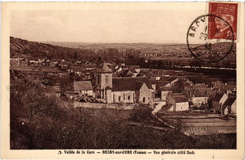 Carte postale ancienne Bessy-sur-Cure Vue generale France à Bessy-sur-Cure