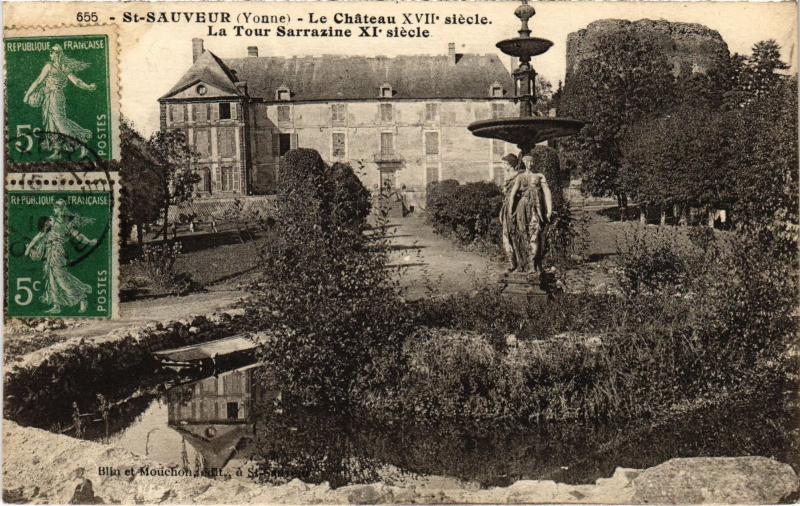 Carte postale ancienne Saint-Sauveur-en-Puisaye Le Chateau Xvii siecle France à Saint-Sauveur-en-Puisaye