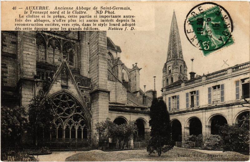 Carte postale ancienne Auxerre Ancienne Abbaye de Saint-Germain France à Auxerre