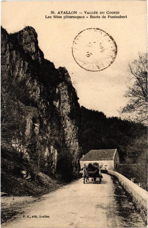 Carte postale ancienne Avallon Vallee du Cousin France à Avallon