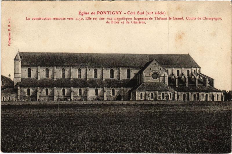 Carte postale ancienne Eglise de Pontigny Cote Sud France à Pontigny