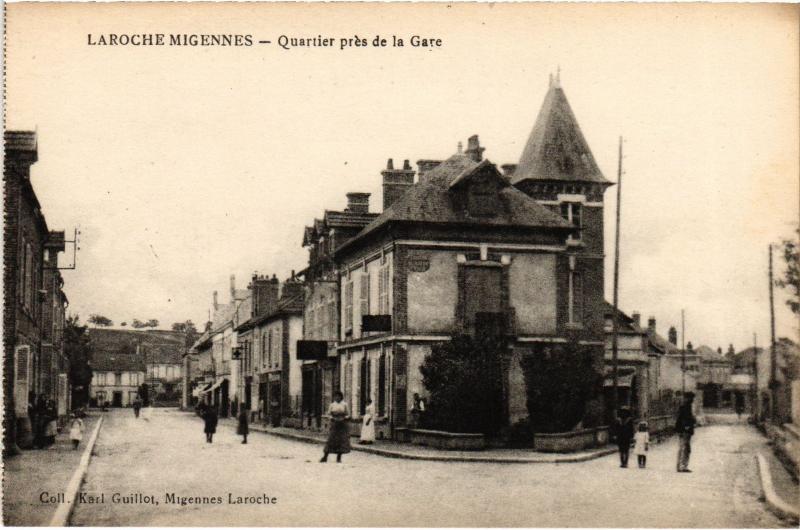 Carte postale ancienne La Roche-Migennes Quartier pres de la Gare France à Migennes
