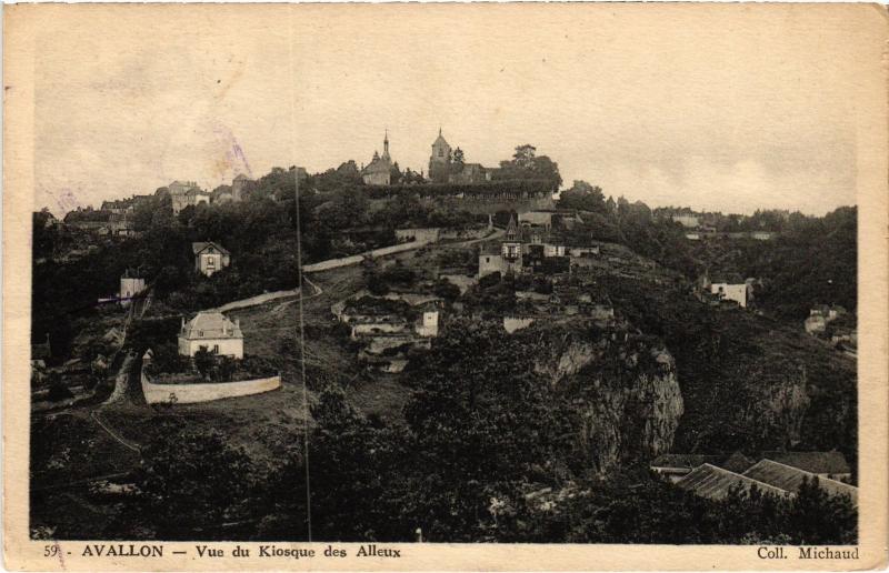 Carte postale ancienne Avallon Vue du Kiosque des Alleux France à Avallon