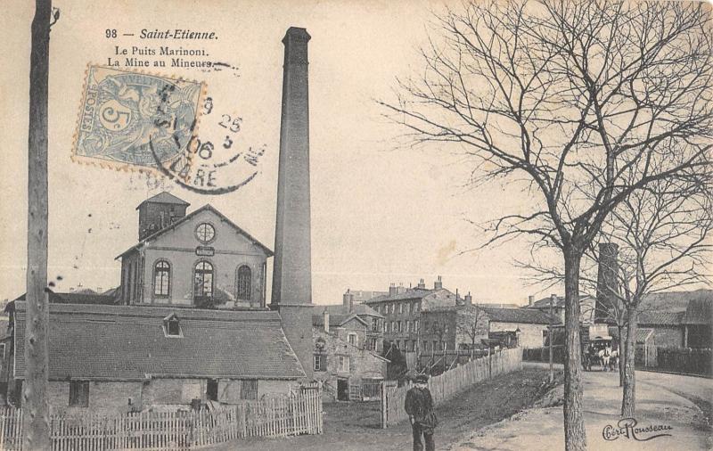 Carte postale ancienne Saint Etienne - Le Puits Marinont - La Mine Au Mineur à Saint-Étienne