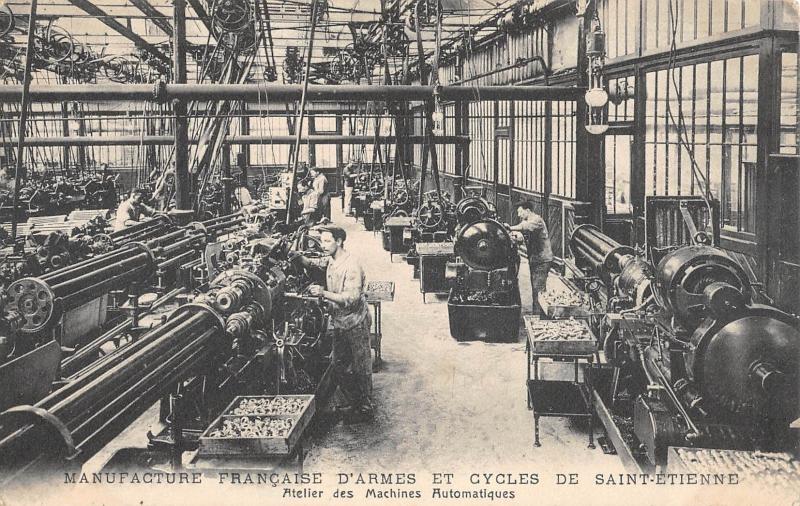Carte postale ancienne Manufacture D'Armes Et Cycles De Saint Etienne - Atelier Des Machines Aut