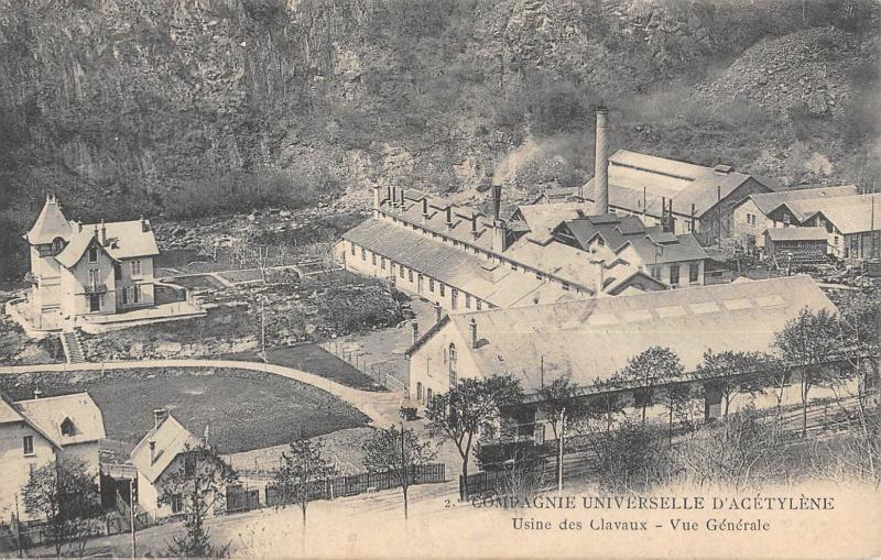 Carte postale ancienne Compagnie Universelle D'Acelylene - Usine Des Clavaux - Vue Generale