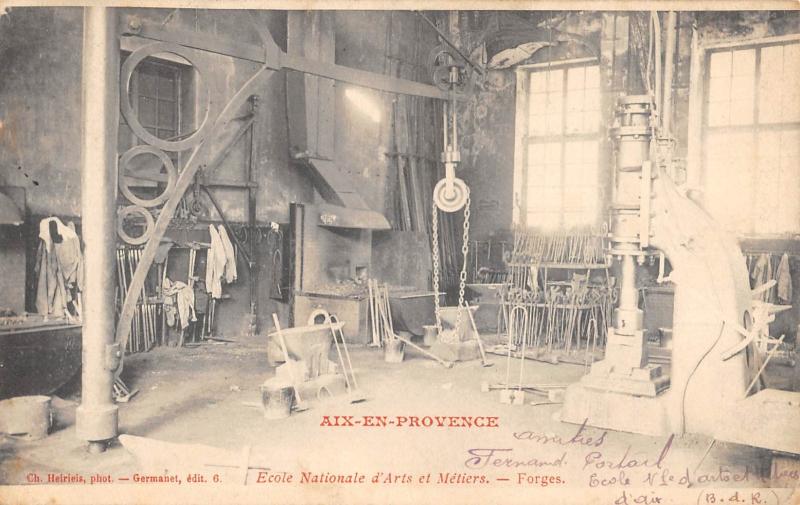 Carte postale ancienne Aix En Provence - Ecole Nationale D'Arts Et Metiers - Forges à Aix-en-Provence