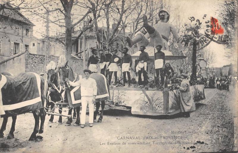 Carte postale ancienne Aix En Provence - Les Exploits De Notre Vaillant Tartarin Dans La Brousse à Aix-en-Provence