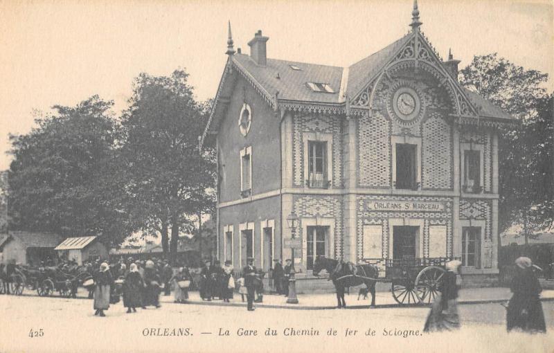 Carte postale ancienne Orleans - La Gare Du Chemin De Fer De Sologne à Orléans