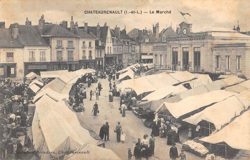 Carte postale ancienne Chateaurenault - Le Marche