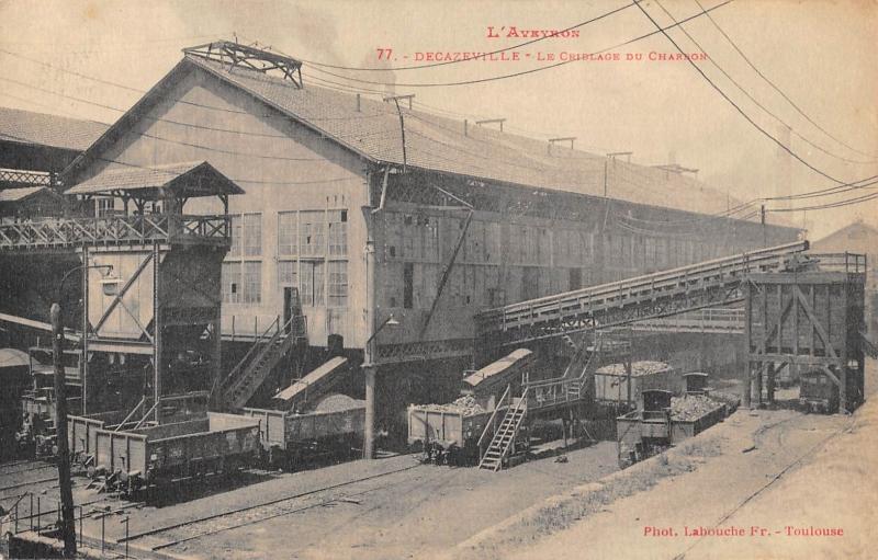 Carte postale ancienne Decazeville - Le Criblage Du Charbon à Decazeville