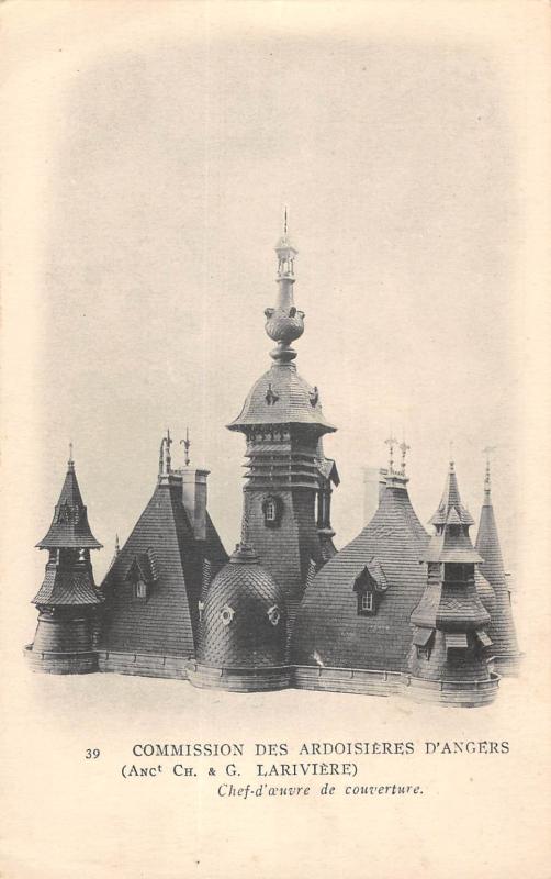 Carte postale ancienne Commission Des Ardoisieres D'Angers - Chef D'Oeuvre De Couverture à Angers