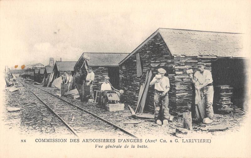 Carte postale ancienne Commission Des Ardoisieres D'Angers - Vue Generale De La Butte à Angers