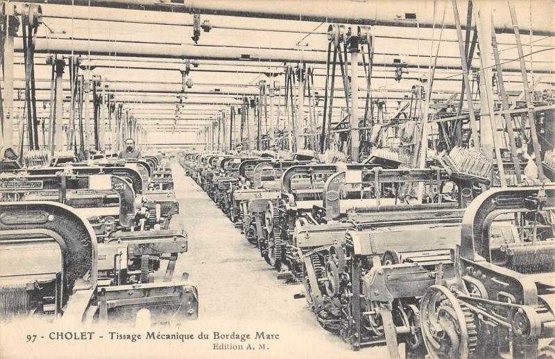 Carte postale ancienne Cholet - Tissage Mecanique Du Bordage Marc à Cholet