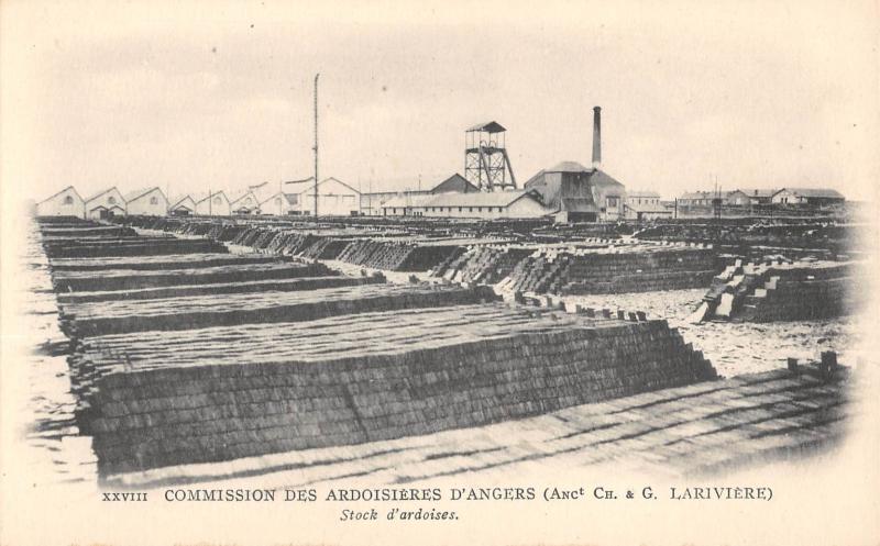 Carte postale ancienne Commission Des Ardoisieres D'Angers - Stock D'Ardoises à Angers