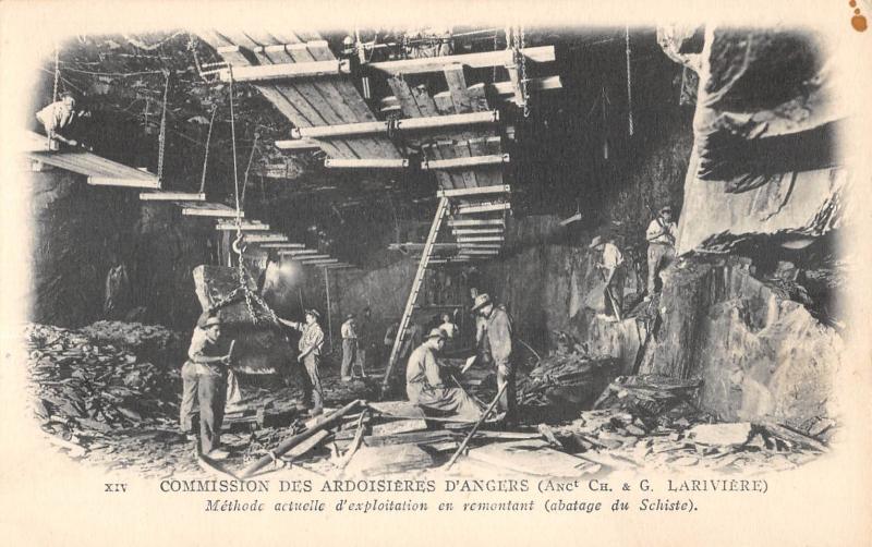 Carte postale ancienne Commission Des Ardoisieres D'Angers - Methode Actuelle D'Exploitation à Angers