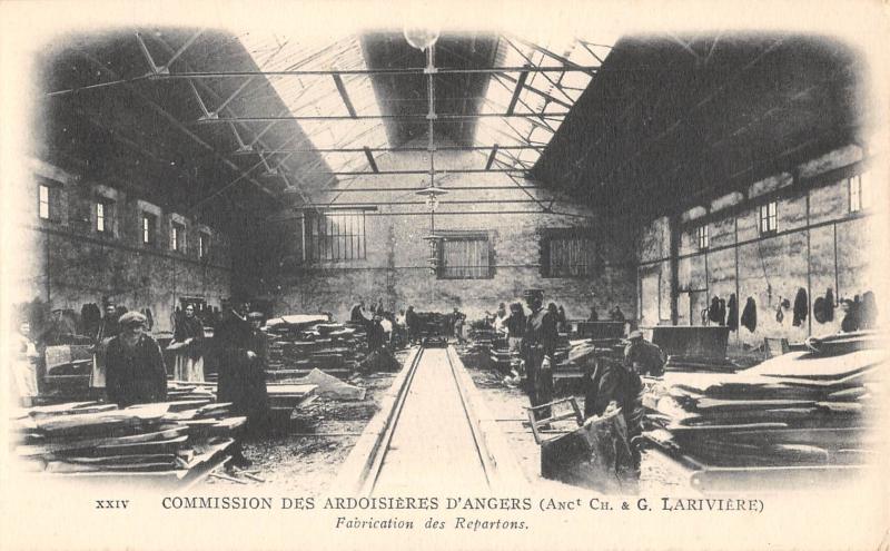 Carte postale ancienne Commission Des Ardoisieres D'Angers - Fabrication Des Repartons à Angers