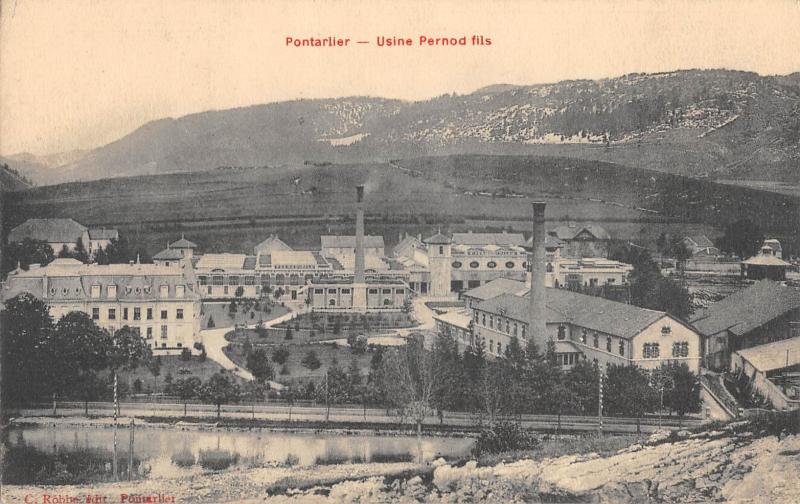 Carte postale ancienne Pontarlier - Usine Pernod Fil à Pontarlier