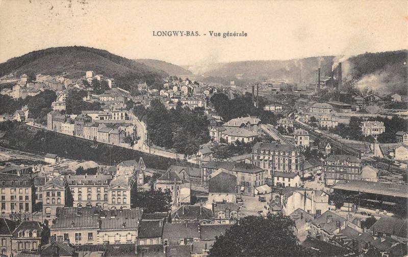 Carte postale ancienne Longwy Bas - Vue Generale à Longwy