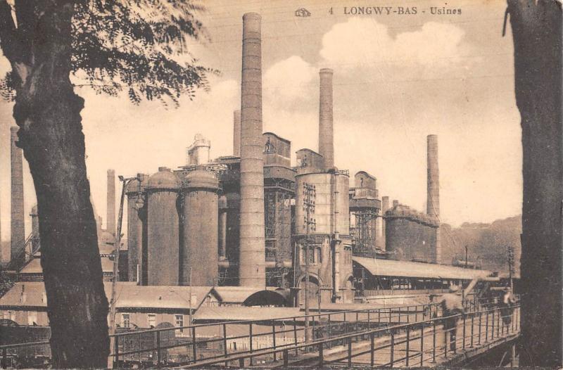 Carte postale ancienne Longwy Bas - Usines à Longwy