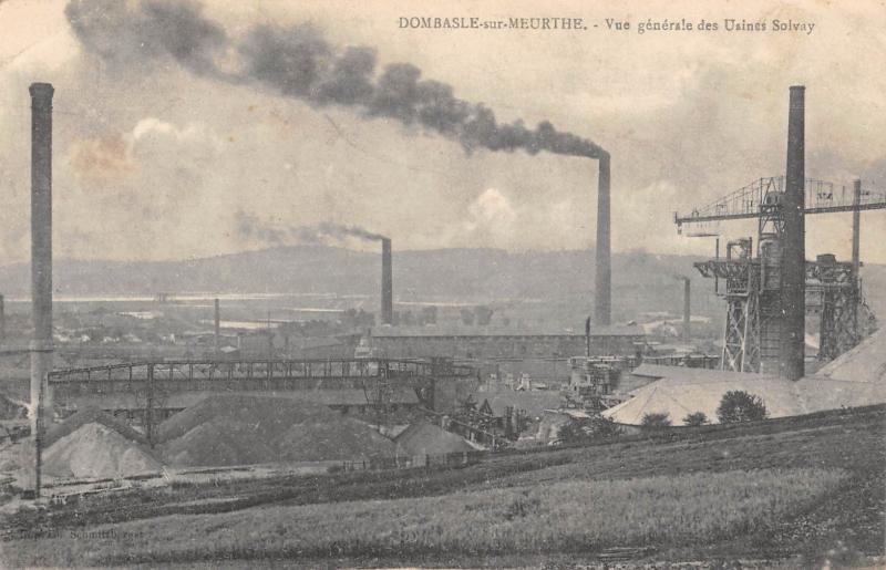 Carte postale ancienne Dombasle Sur Meurthe - Vue Generale Des Usines Solvay à Dombasle-sur-Meurthe