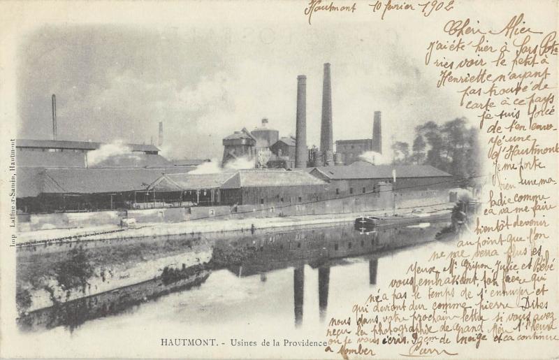 Carte postale ancienne Hautmont - Usines De La Providence à Hautmont