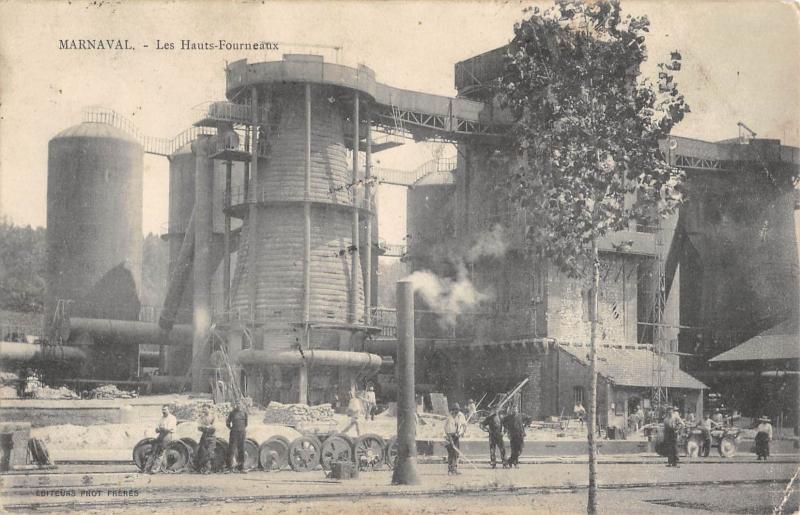 Carte postale ancienne Marnaval - Les Hauts Fourneaux