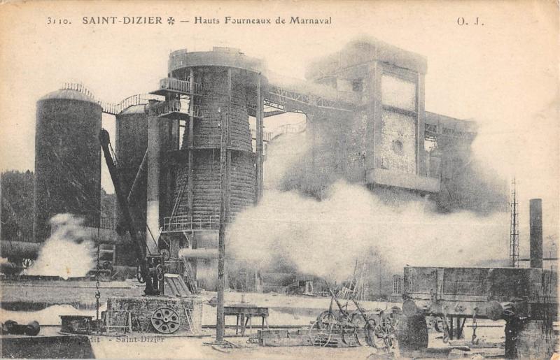 Carte postale ancienne Saint Dizier - Hauts Fourneaux De Marnaval à Saint-Dizier