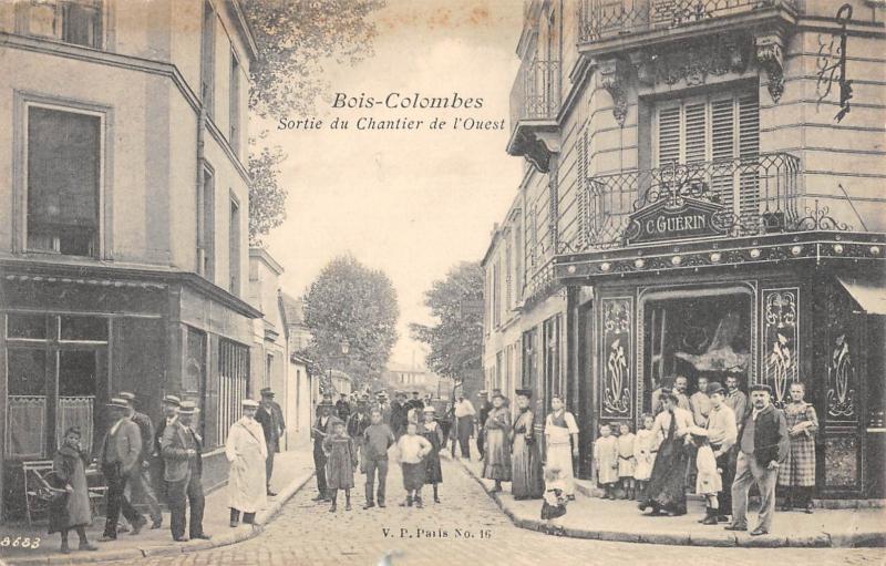 Carte postale ancienne Bois Colombes - Sortie Du Chantier De L'Ouest à Bois-Colombes