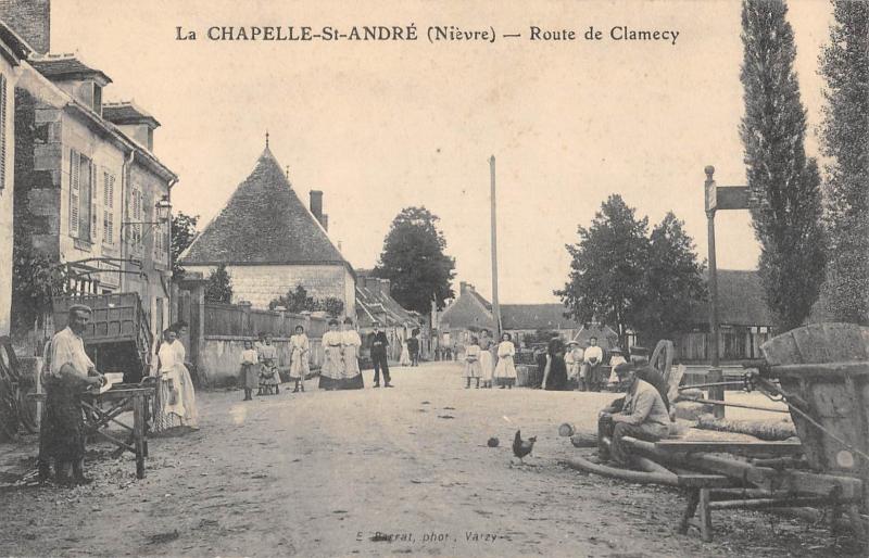 Carte postale ancienne La Chapelle Saint Andre - Route De Clamecy à Clamecy