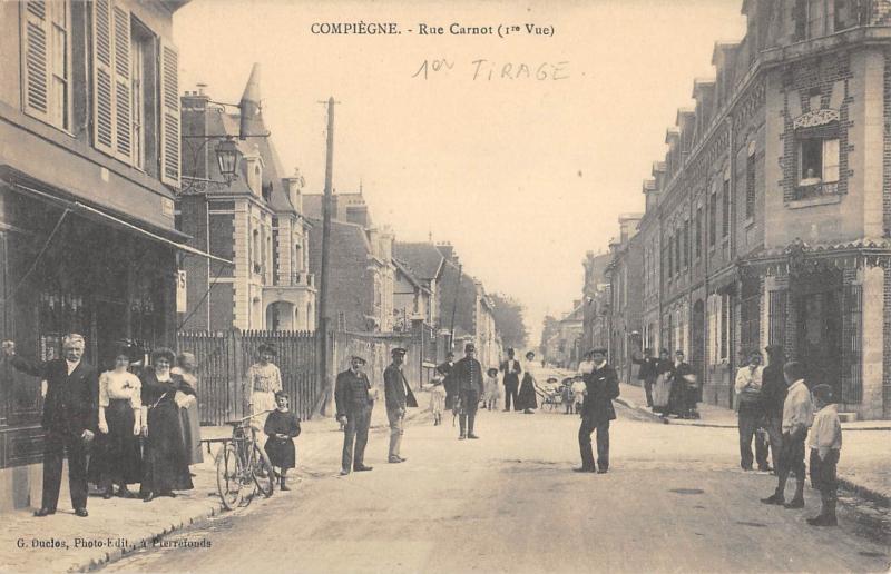 Carte postale ancienne Inondation De L'Oise - 5 Mars 1910 - Creil - Rue De Montataire - Boulange à Creil