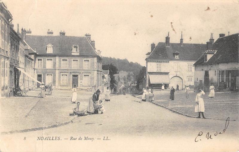 Carte postale ancienne Noailles - Rue De Mouy à Noailles
