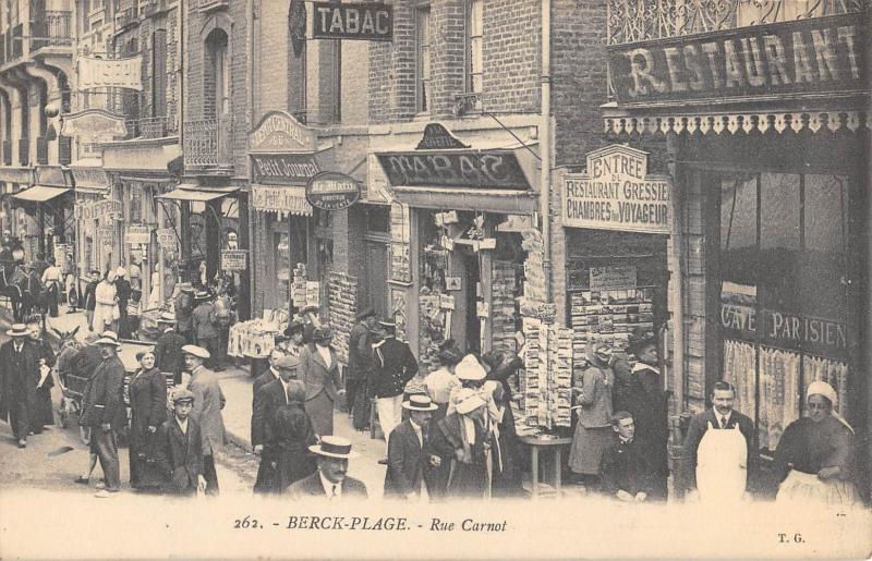 Carte postale ancienne Berck Plage - Rue Carnot - Marchand De Cartes Postales à Berck
