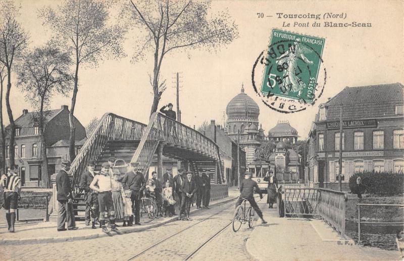 Carte postale ancienne Tourcoing - Le Pont Du Blanc Seau à Tourcoing