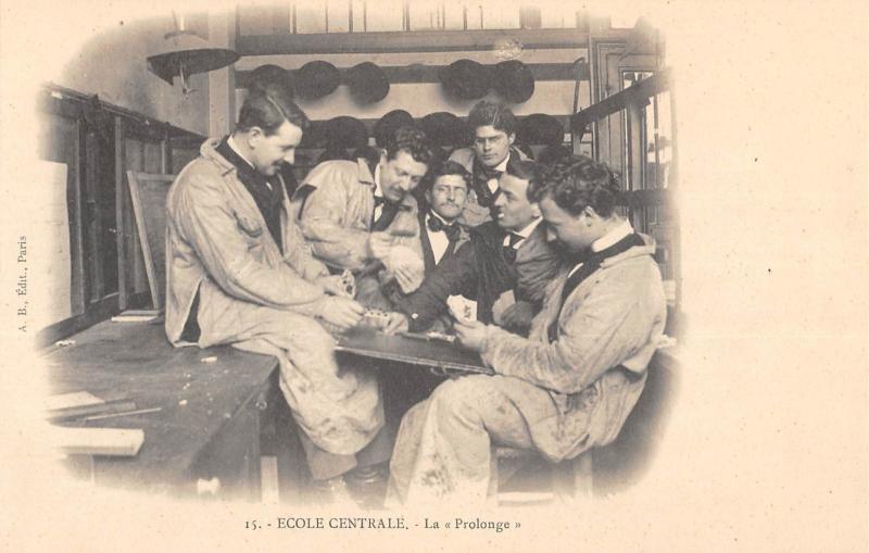 Carte postale ancienne Paris - Ecole Centrale - Chahut Cube 1905 - La Prolonge à Paris