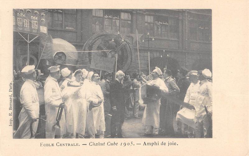 Carte postale ancienne Paris - Ecole Centrale - Chahut Cube 1905 - Amphi De Joie à Paris