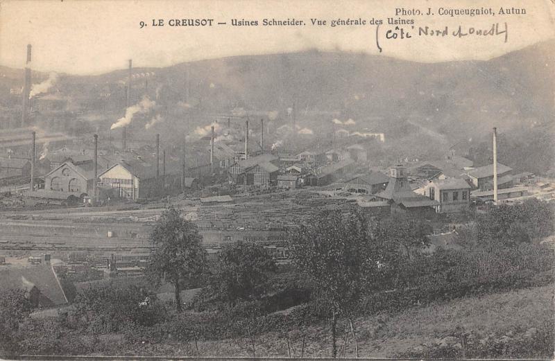 Carte postale ancienne Le Creusot - Usines Schneider - Vue Generale Des Usines au Creusot