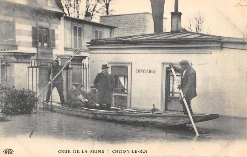 Carte postale ancienne Crue De La Seine 1910 - Choisy Le Roi à Choisy-le-Roi