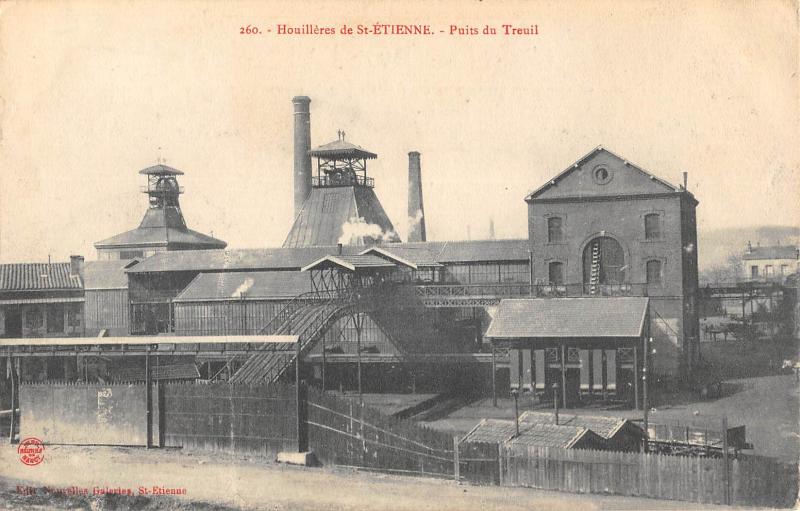 Carte postale ancienne Houilleres De Saint Etienne - Puits Du Treuil