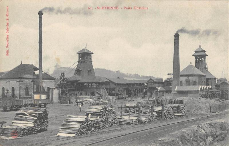 Carte postale ancienne Saint Etienne - Puits Chatelus à Saint-Étienne