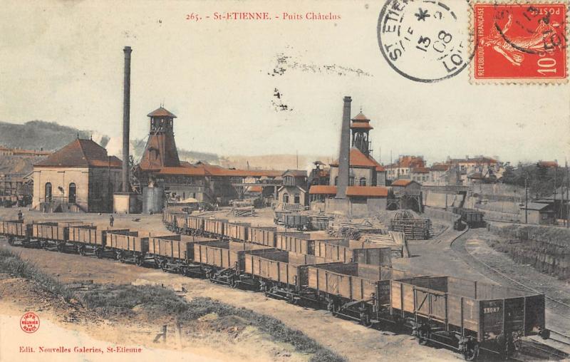 Carte postale ancienne Saint Etienne - Puits Chatelus à Saint-Étienne