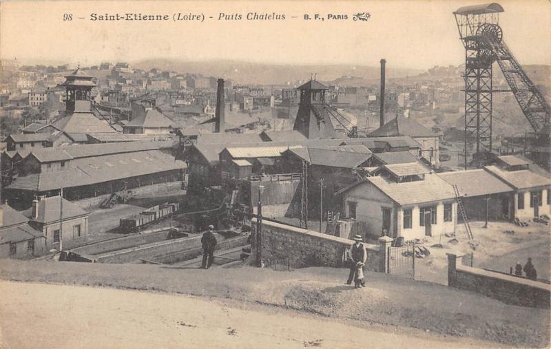 Carte postale ancienne Saint Etienne - Puits Chatelus à Saint-Étienne