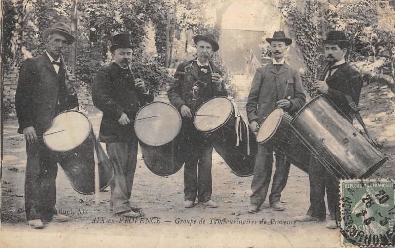 Carte postale ancienne Aix En Provence - Groupe De Tambourinaires De Provence à Aix-en-Provence