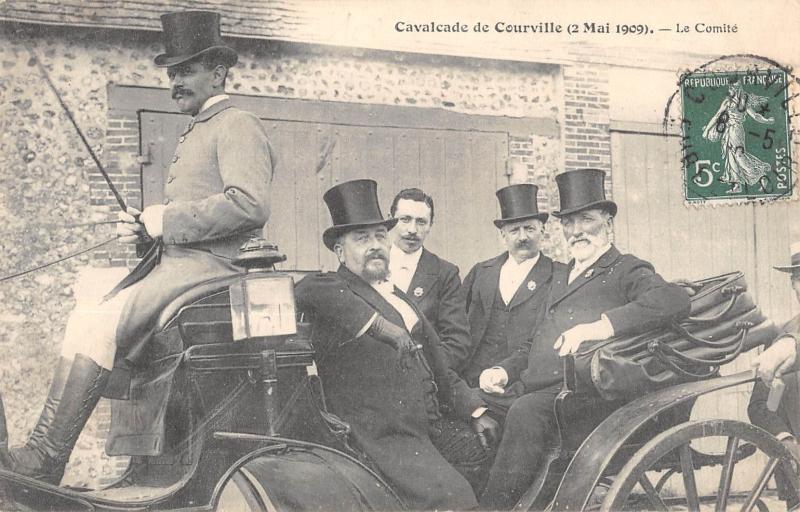 Carte postale ancienne Cavalcade De Courville - 2 Mai 1909 - Le Comite
